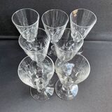 Blown and cut crystal glasses