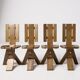 Set of 4 Pierre Chapo chairs from Seltz - 1960s/1970s