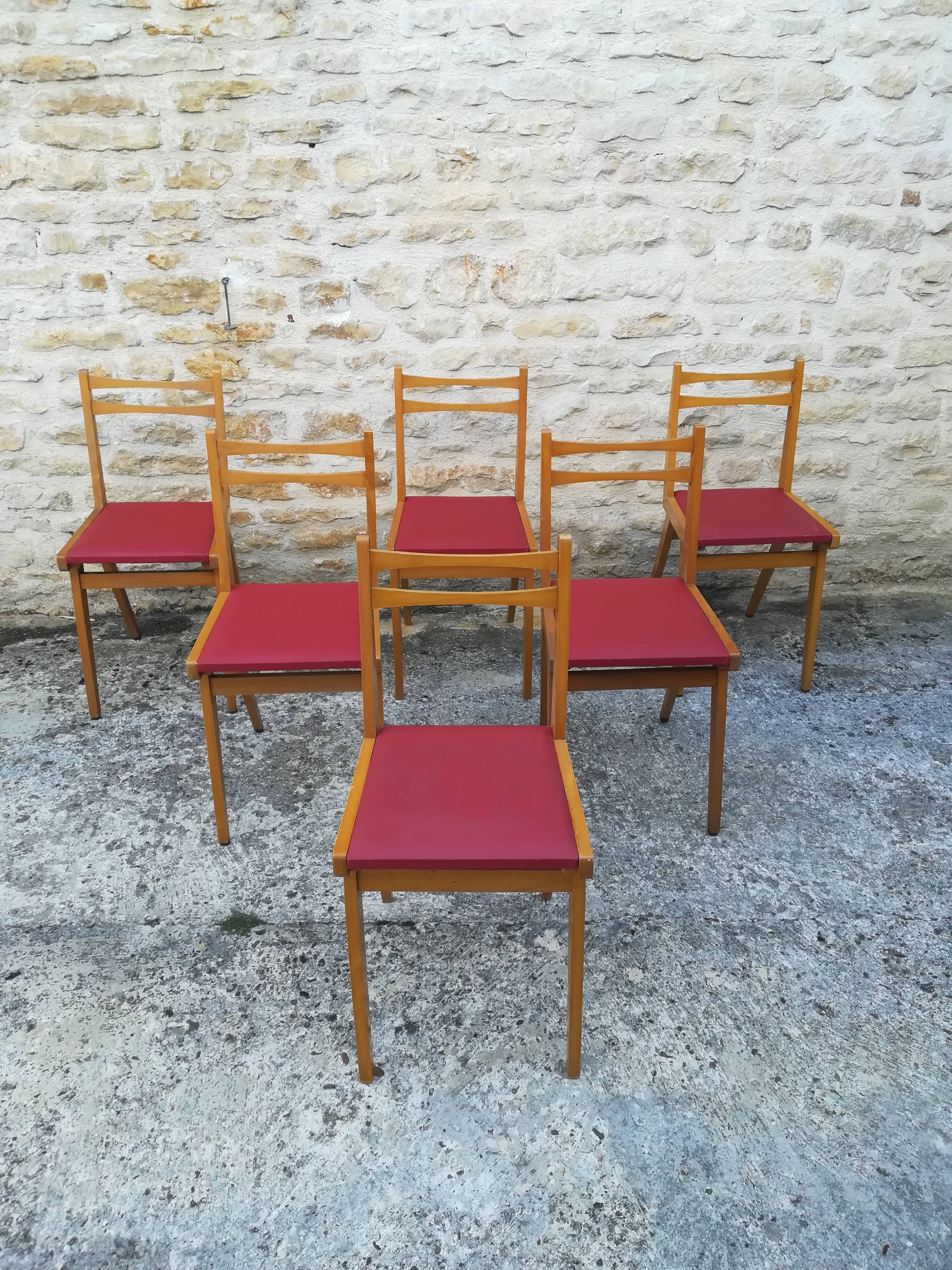 Six vintage chairs