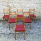 Six chaises vintage