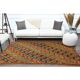 1970s Vintage Turkish Oushak Handmade Wool Cotton Orange Area Rug 158x233