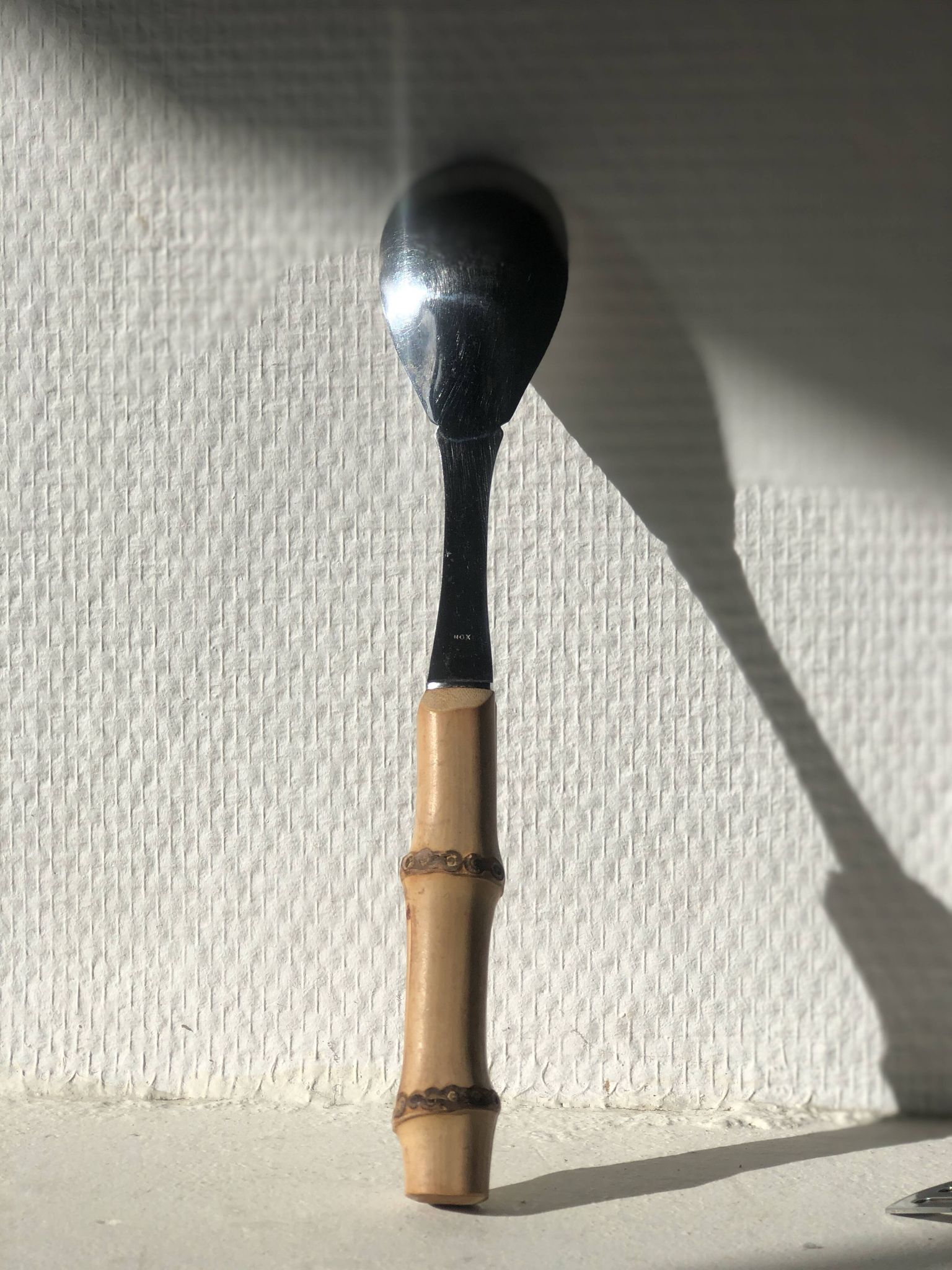Cutlery set with bamboo handles