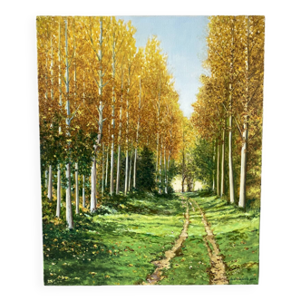 Green landscape signed in 2014