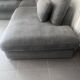 Canapé d’angle en lin déhoussable