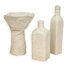 Lot de 3 vases blancs