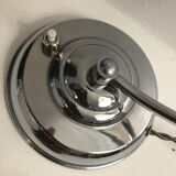 Antique articulated chrome lamp with opaline