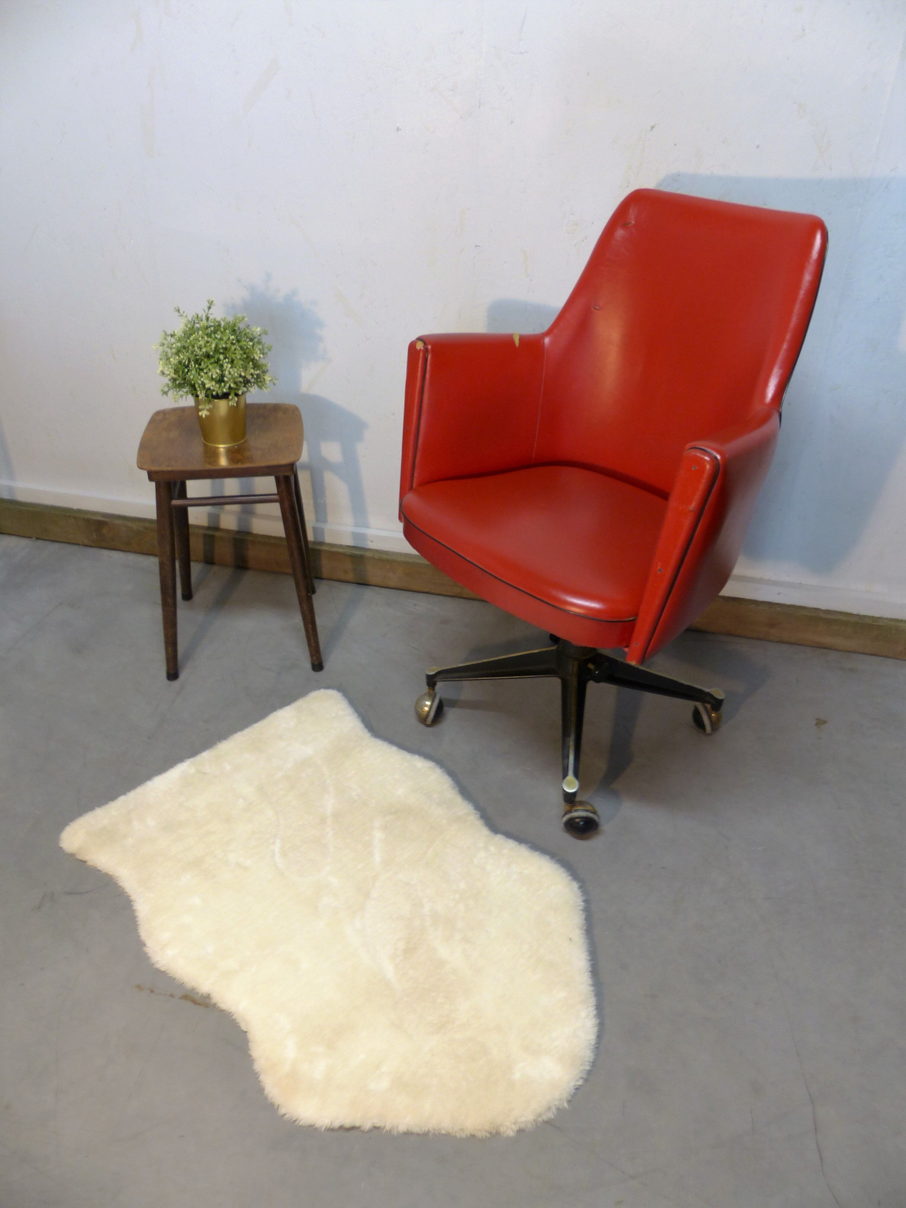 Faux leather office armchair