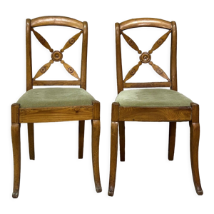 paire de chaises à croisillons - charles