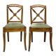 Pair of charles X era brace chairs in maple circa 1820