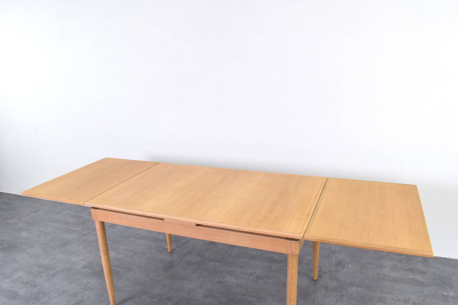 Mid-Century Danish Oak Extendable Dining Table, 1960s.