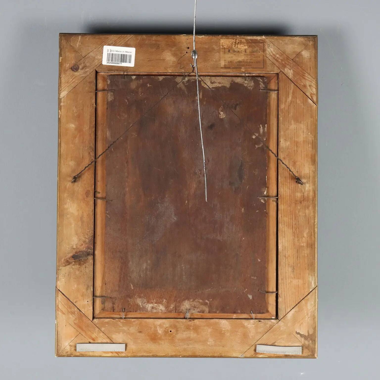 Old painting signed Domenico Pennacchini, oil on hard panel from the 19th century.
