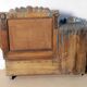 Medicine cabinet - Art Deco mirror in Burmese teak
