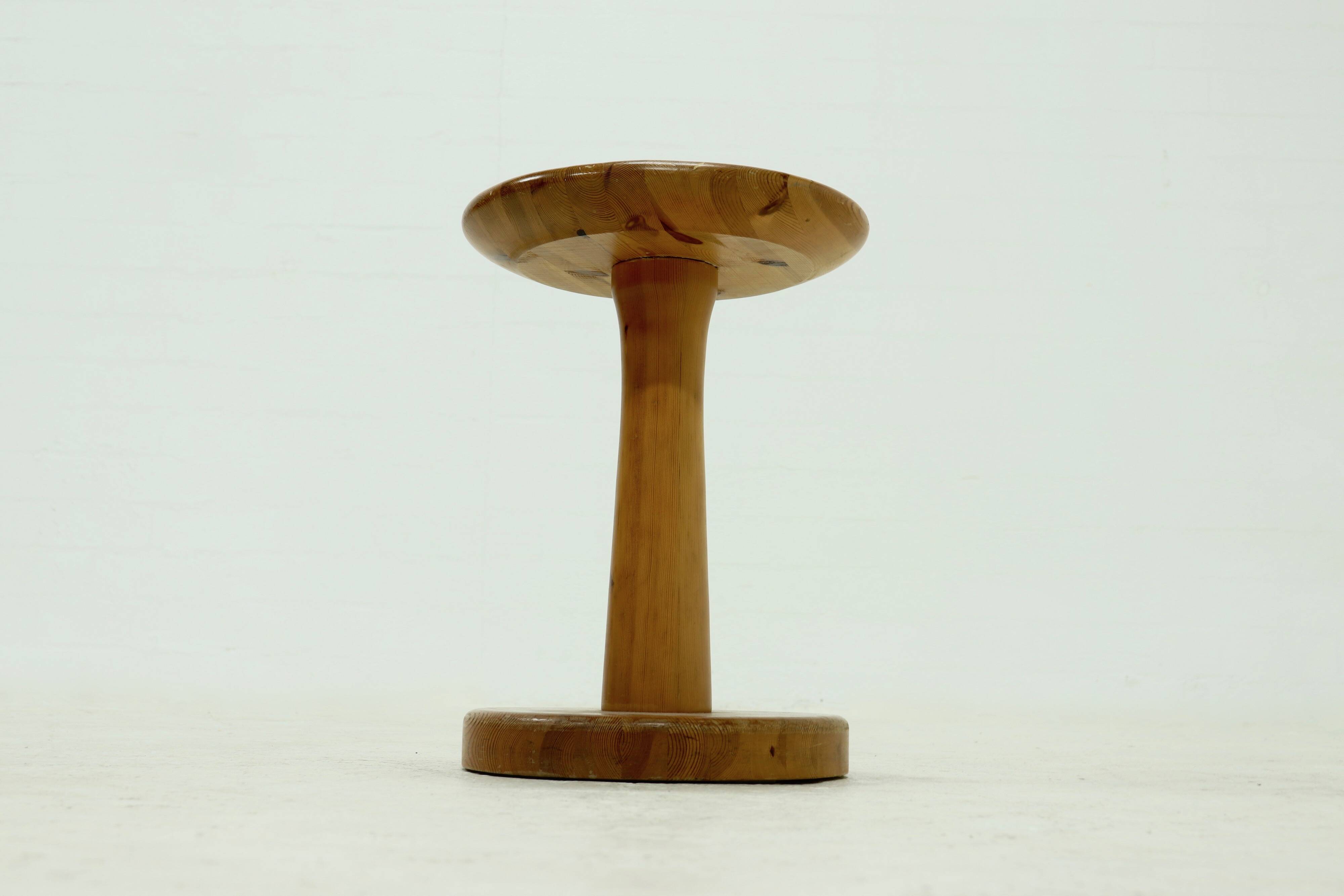 Pine Stool by Rainer Daumiller for Hirtshals Savværk Denmark 1970s