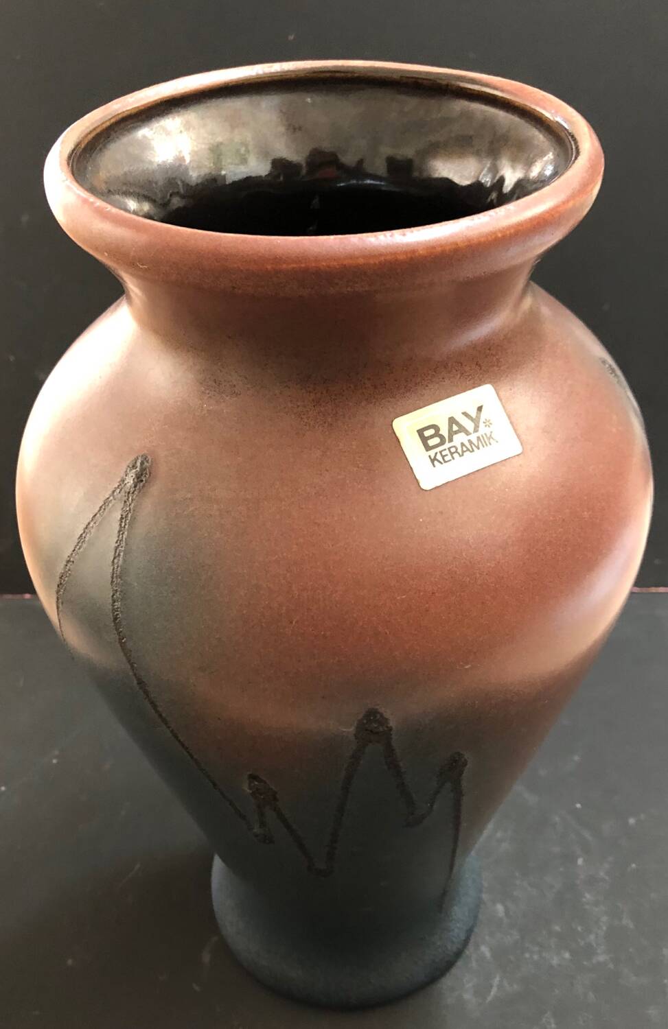 Vase Bay Keramik West Germany 760-30, décor éclair
