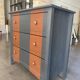 Small two-tone painted chest of drawers