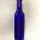 Set of 6 cobalt blue glass pharmacy bottles