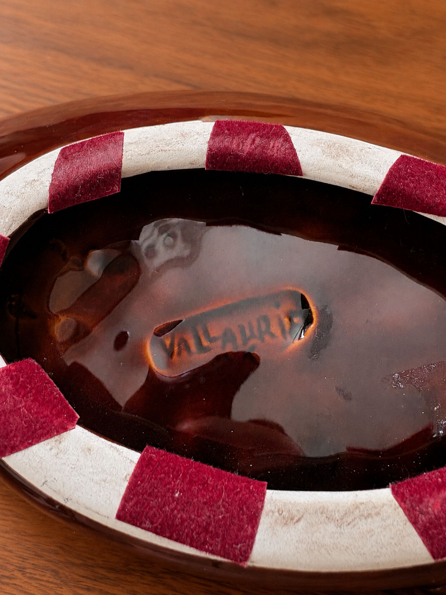 Large Vallauris bowl in glazed ceramic, free form – vintage