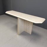 Vintage travertine console table, 1970s