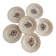 Set of 6 hand-painted flat plates