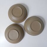 3 vintage stoneware bowls