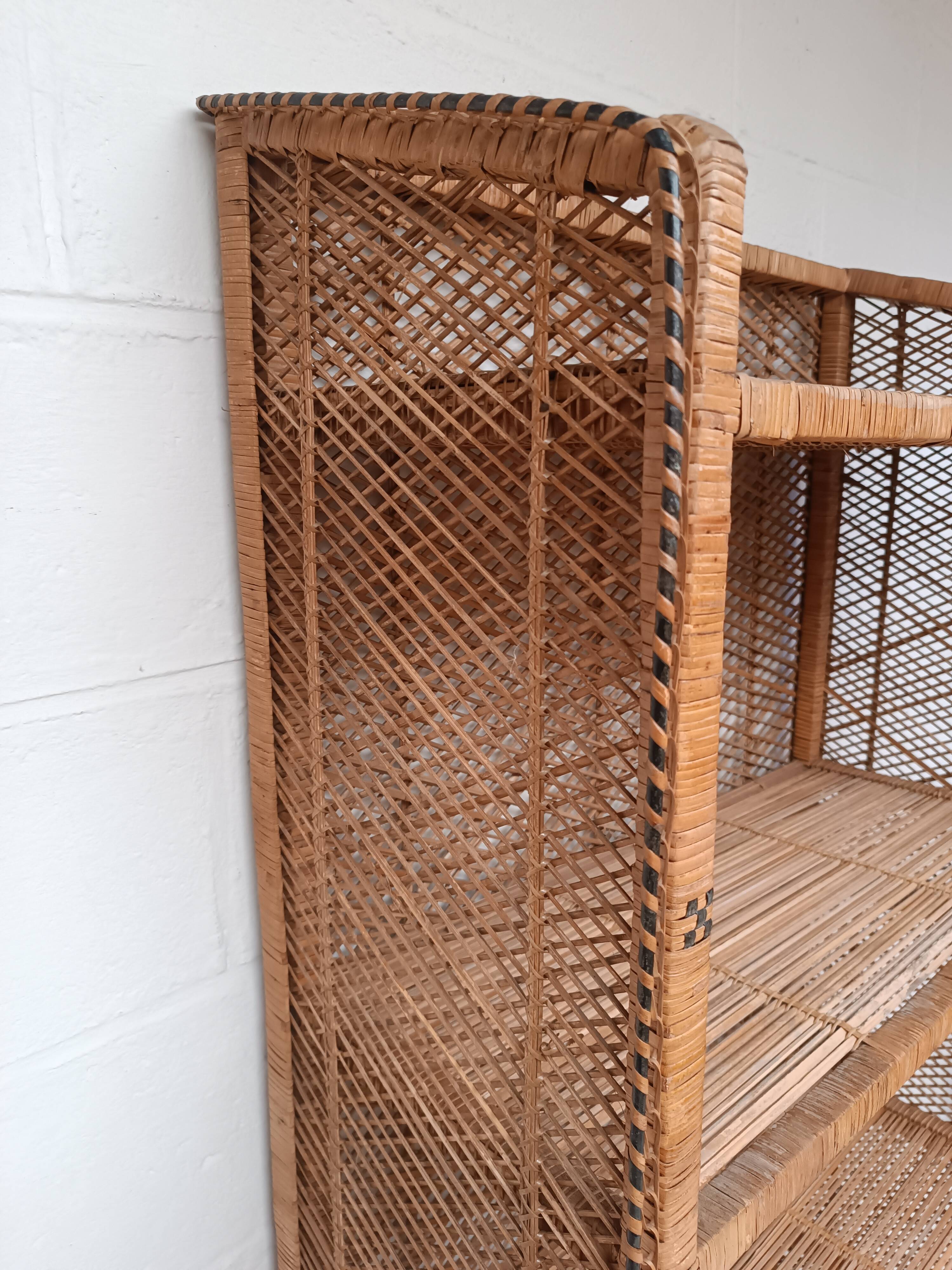 Vintage rattan shelf