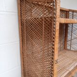 Vintage rattan shelf