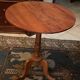 Circular pedestal table end of sofa base base tripod cherry Napoleon III