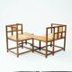 Conversation bench inspired by Rennie Mackintosh, unique, 1980