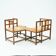 Conversation bench inspired by Rennie Mackintosh, unique, 1980