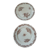 2 old Terre de fer flat plates