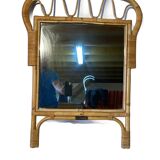 Vintage rattan mirror from the 1960s