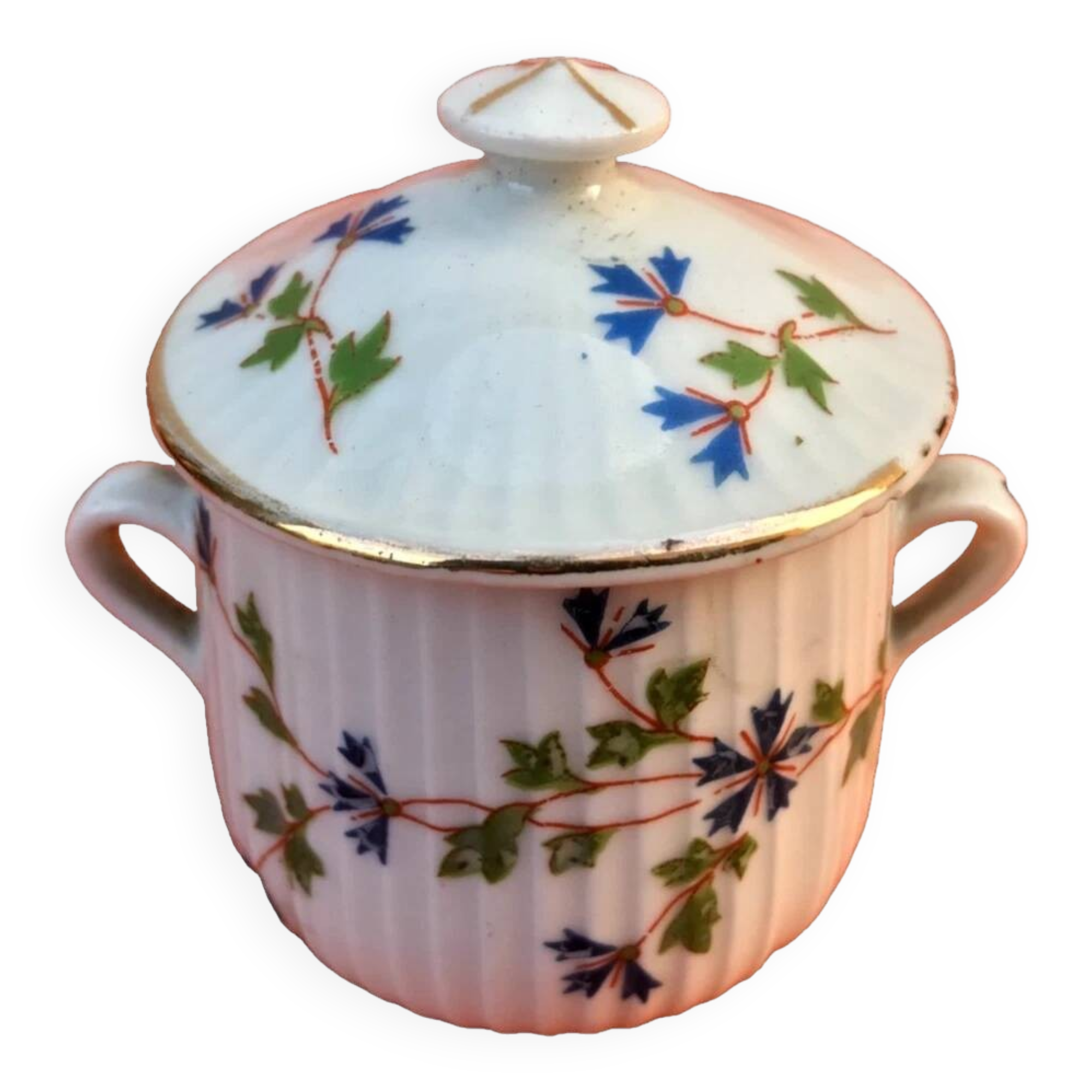 1900s Porcelain cream jug with Forget-me-not decoration