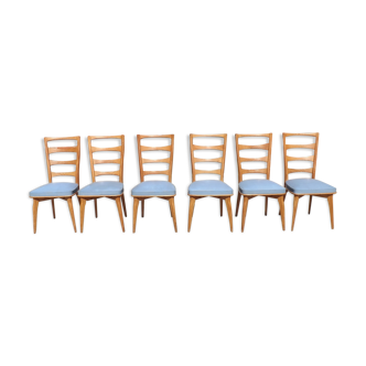Set de 6 chaises Gaston Poisson  1940 art deco