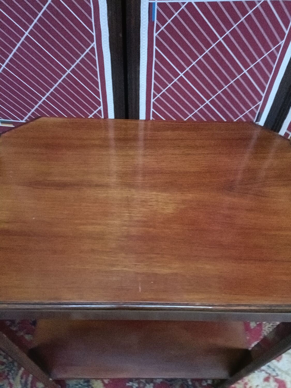 Old small art-deco pedestal table