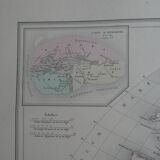 Ancienne carte du monde connu des anciens - 1893