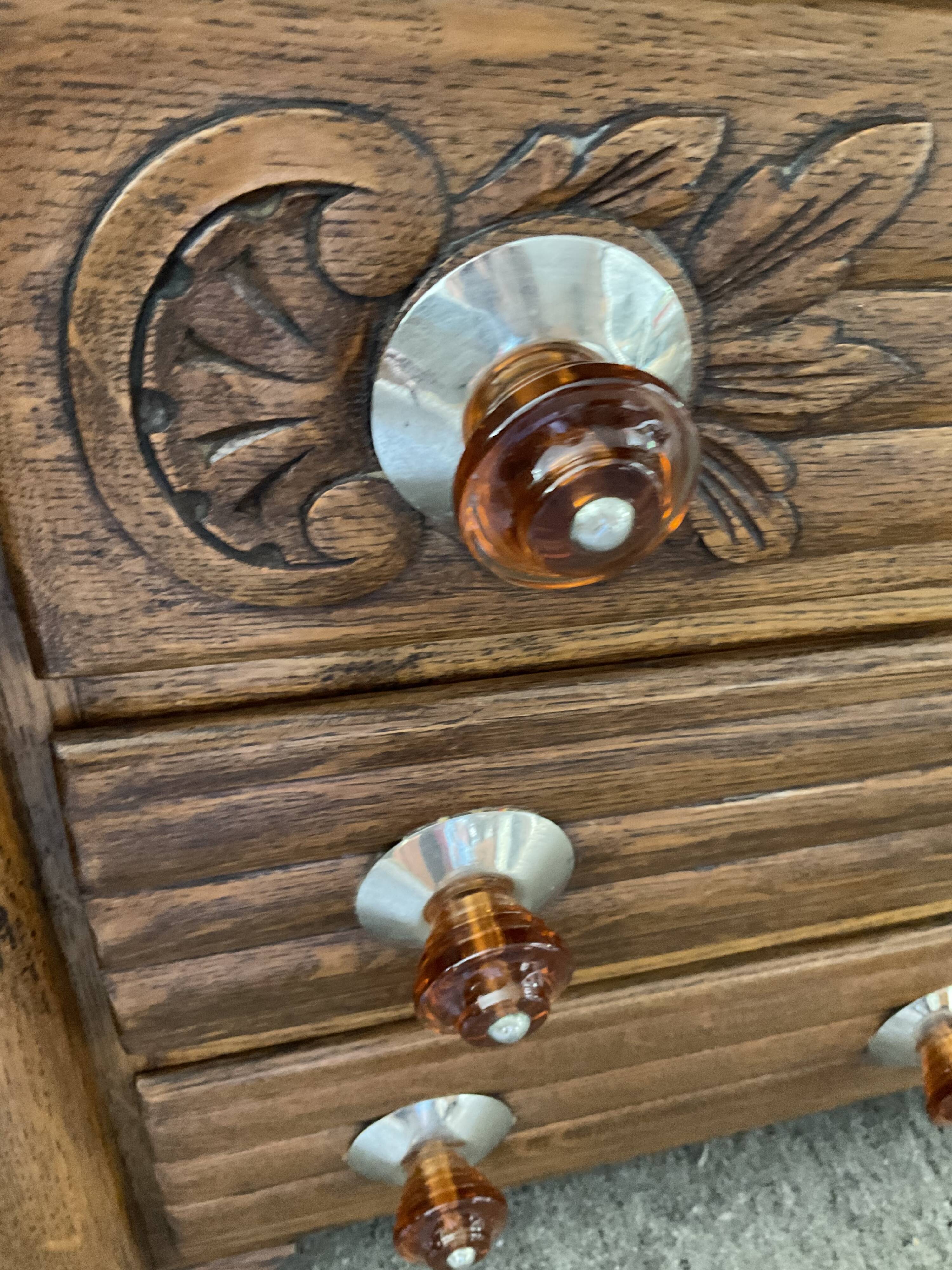 Art Deco sideboard in wood and marble