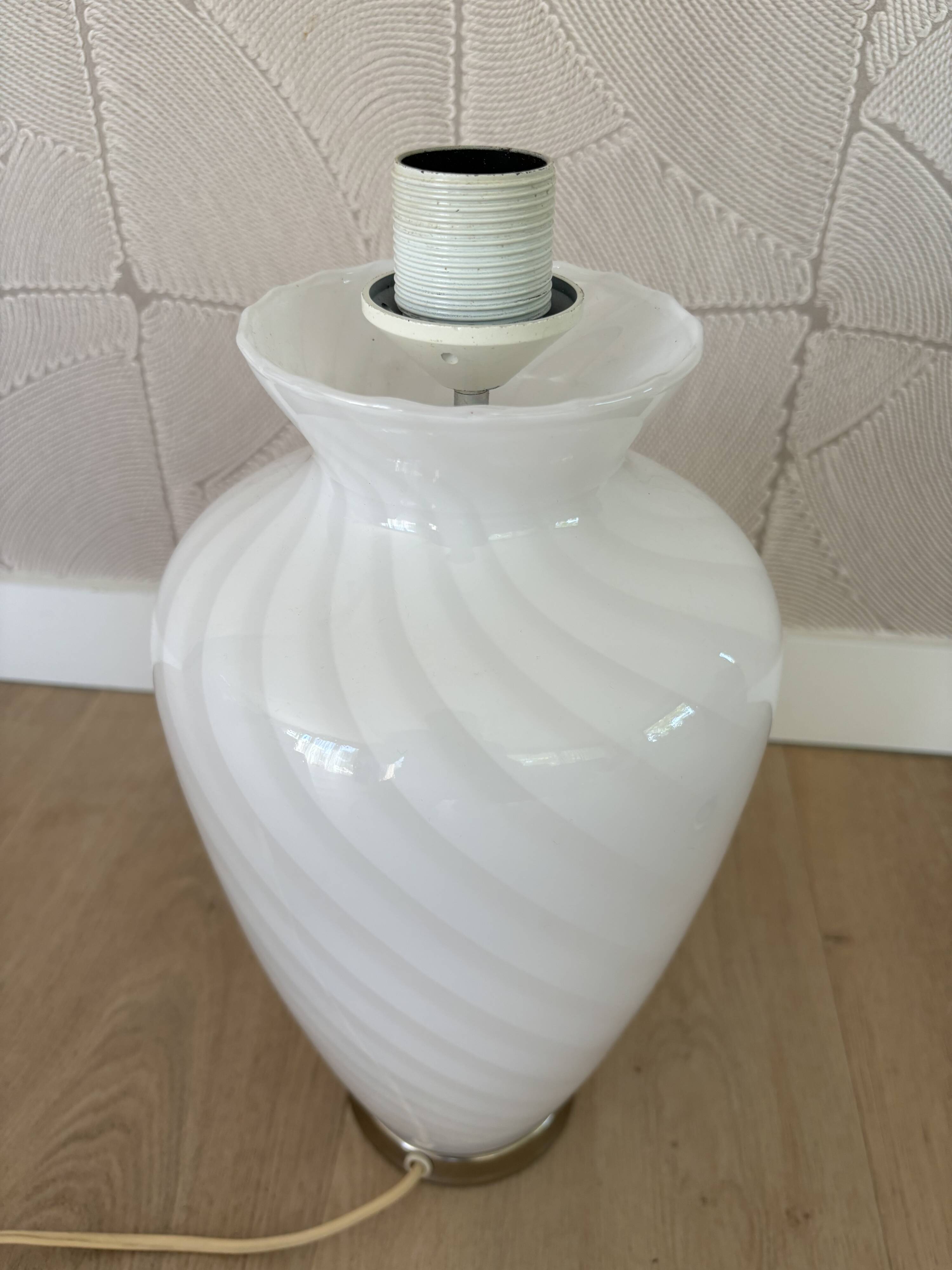 Vintage table lamp Murano glass design