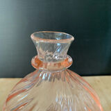 Pink glass decanter