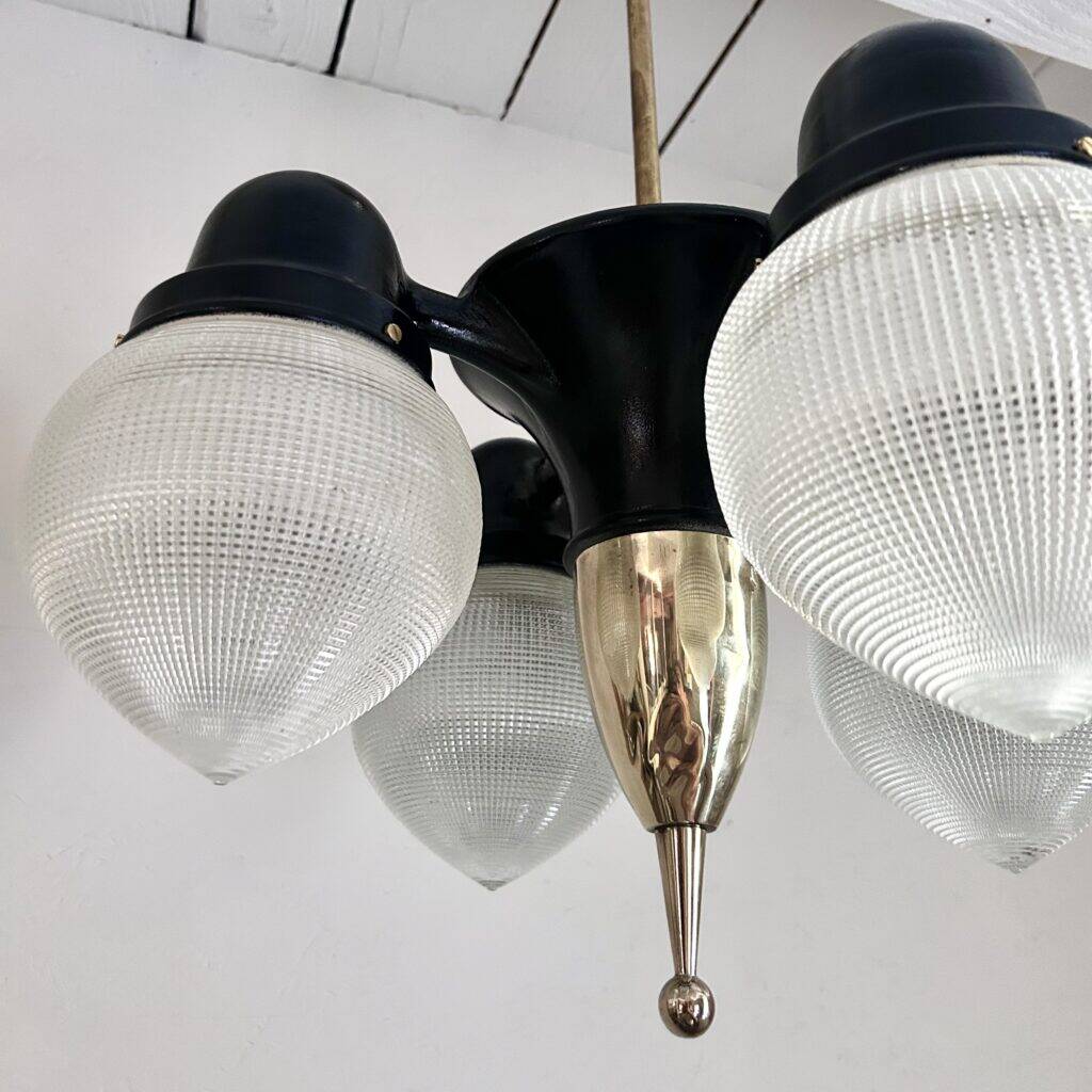 Lustre Holophane - Laiton