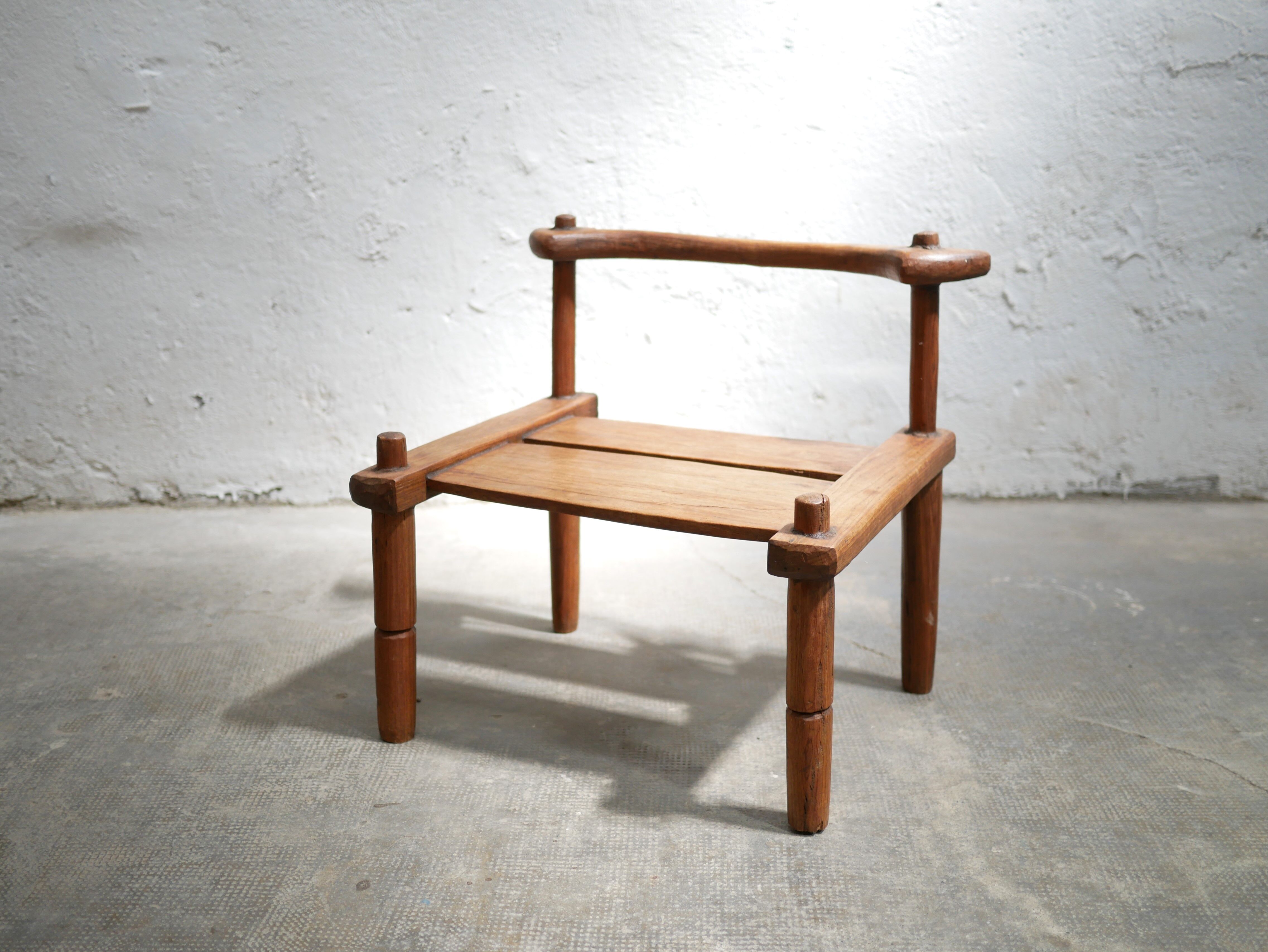 Ancient brutalist African chair