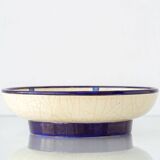 Enamelled cloisonné bowl Art Deco from Longwy, France with daisies, 1930.