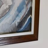 Original Swedish Mid-Century Oil on Canvas "Leap" by Ebbe Höglund  signed  - Vintage & Framed