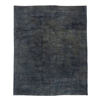 Handmade oriental 1980s 262 cm x 318 cm grey wool carpet