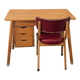 Bruynzeel Pine Wood Desk and Vintage Chair