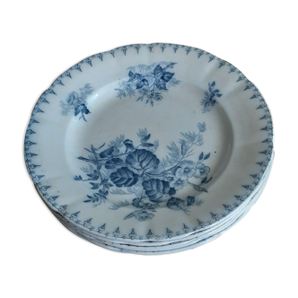 6 assiettes plates Sarreguemines
