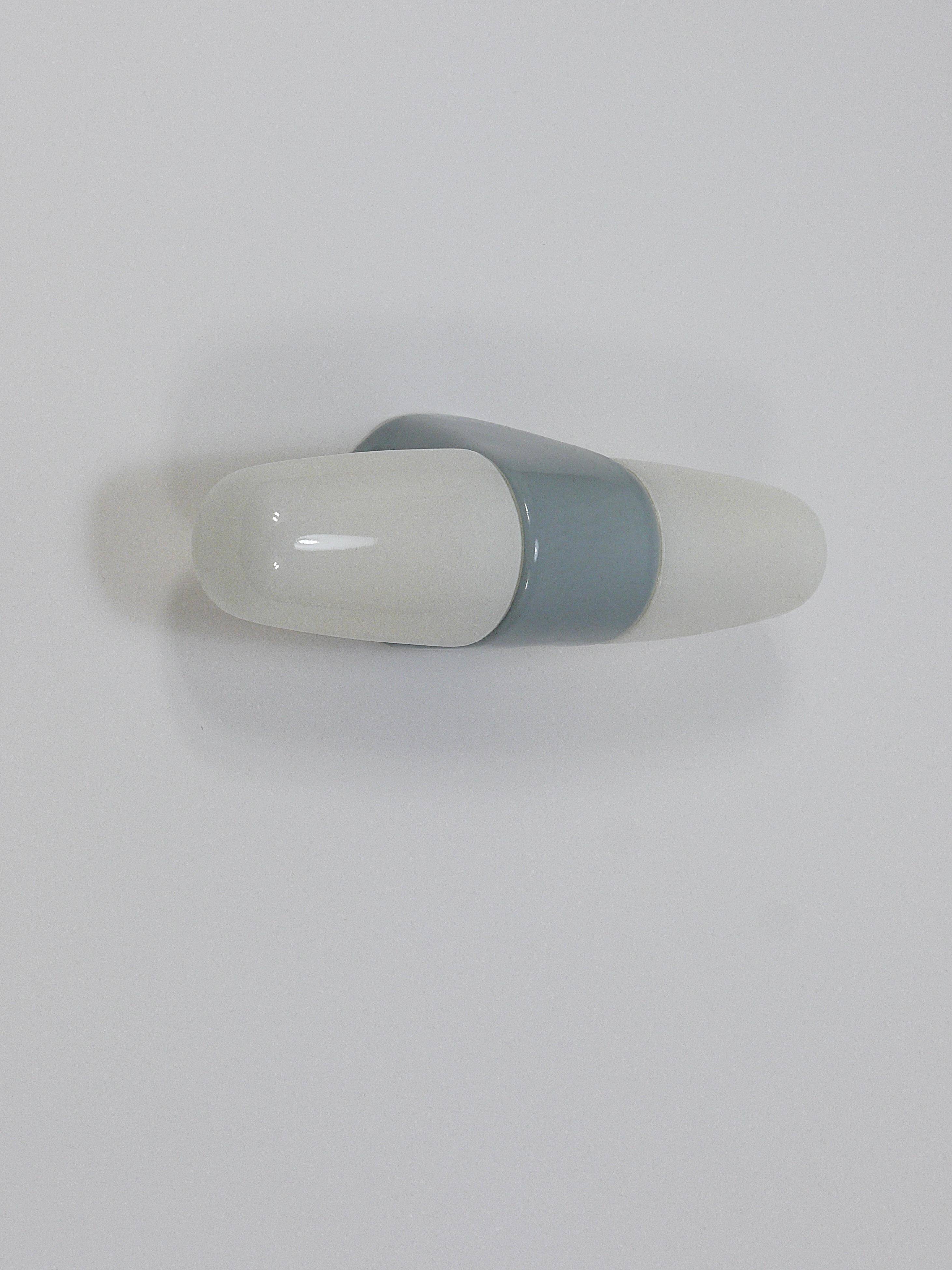 Double Bauhaus Wall Light Grey Wilhelm Wagenfeld by Linder Germany, 1950