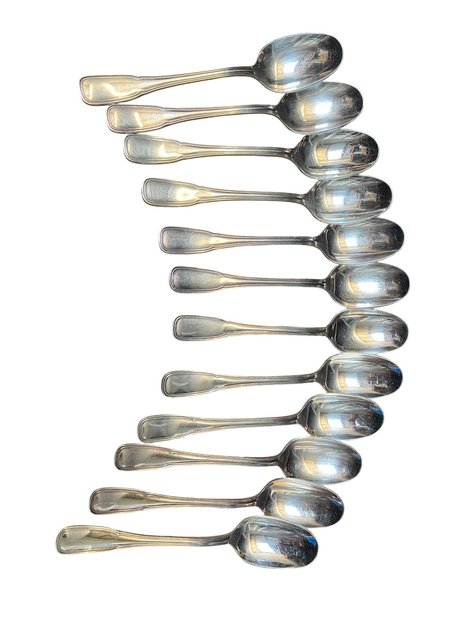 Silver metal cutlery set