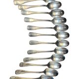 Silver metal cutlery set