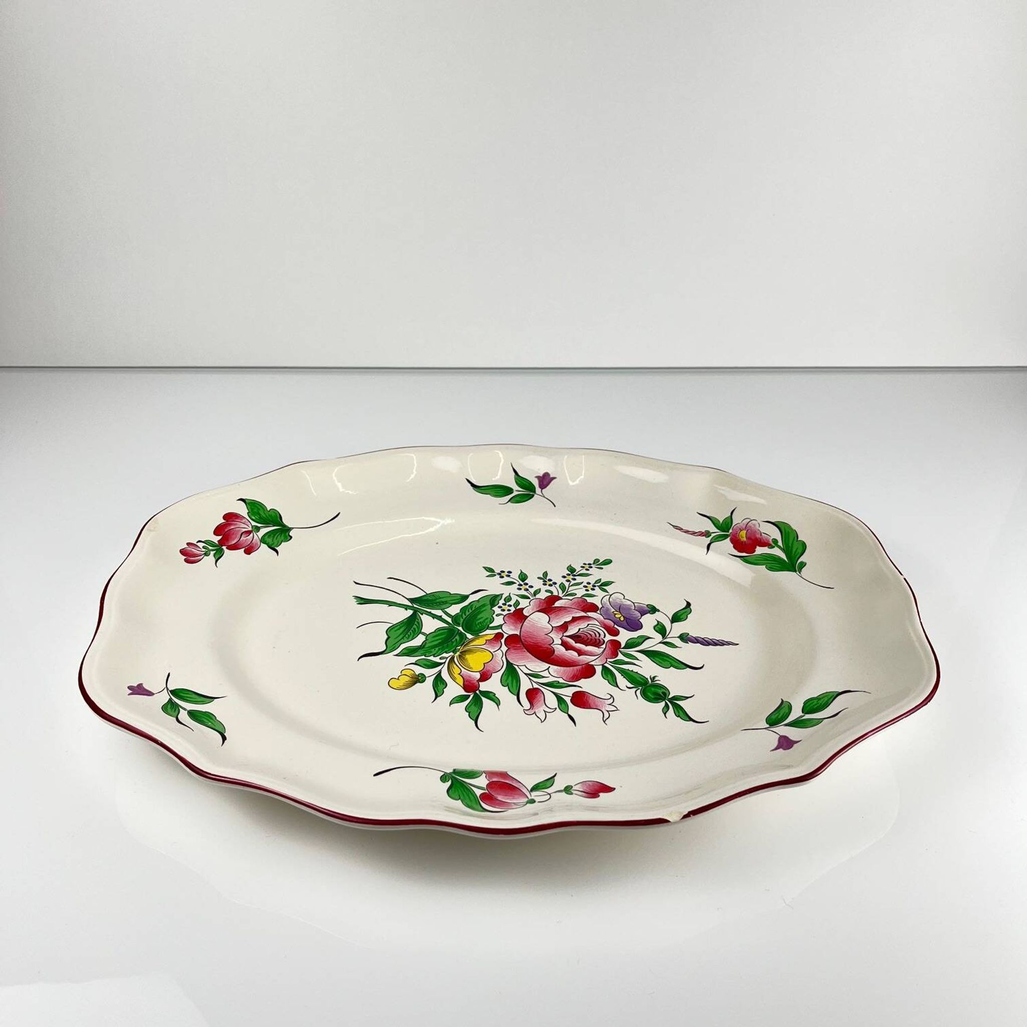 Grand plat ovale  KG Luneville – modèle Réverbère