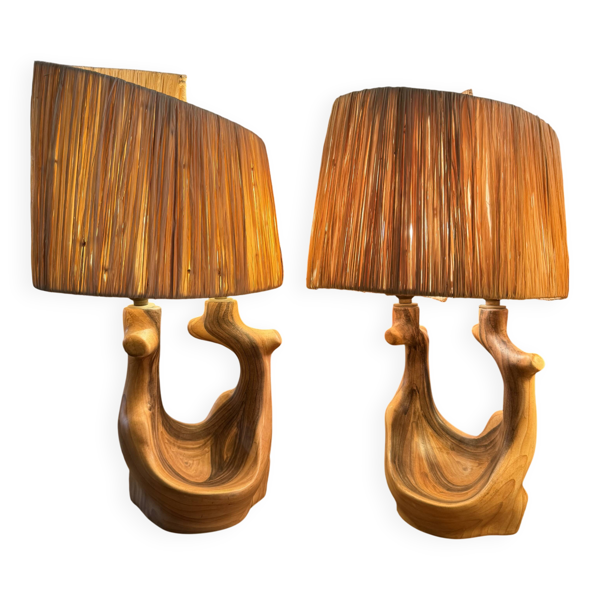 Grandjean jourdan vallauris pair of lamp bases 1960